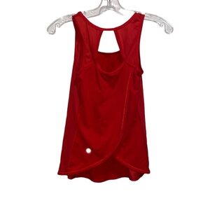 Lululemon Red Tank top Rare Sold Out In Store Open Cross Back